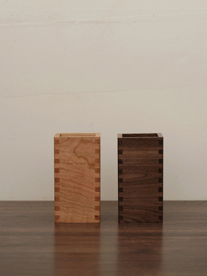 Simple Office Desk Organizer Wooden Pen Holder