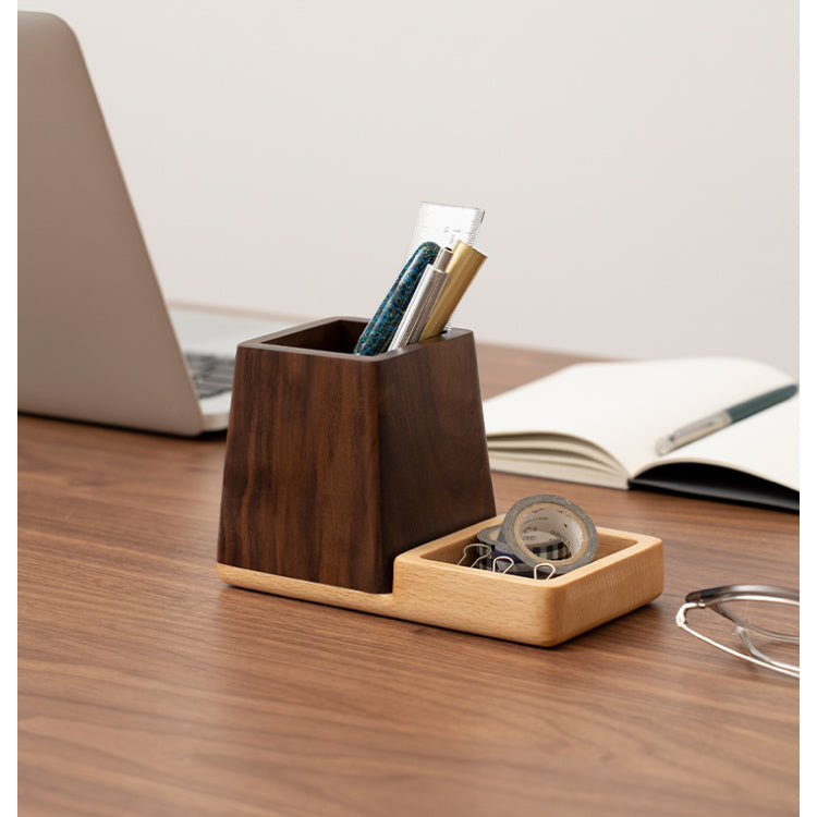 Simple Wooden Pen Holder For Office Organization And Storage