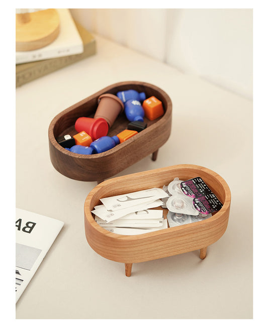 Simple Wooden Storage Tray,Jewelry Desktop Organizer