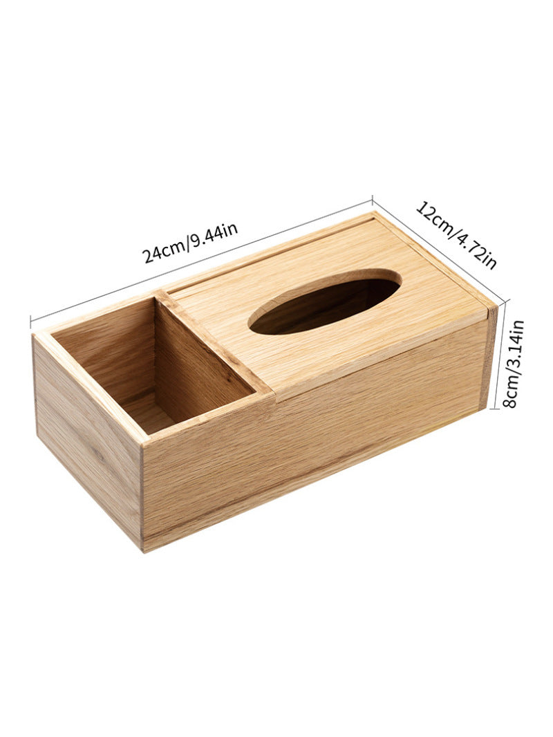 Simple Wooden Tissue Box, Desktop Storage Box