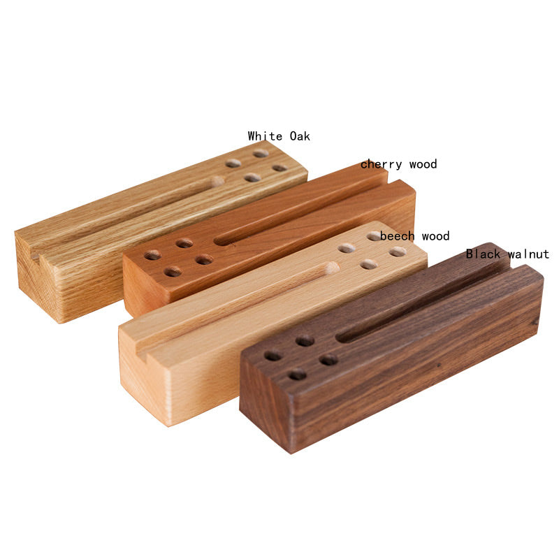 Simplicity Wooden Pen Holder With Mobile Phone Holder