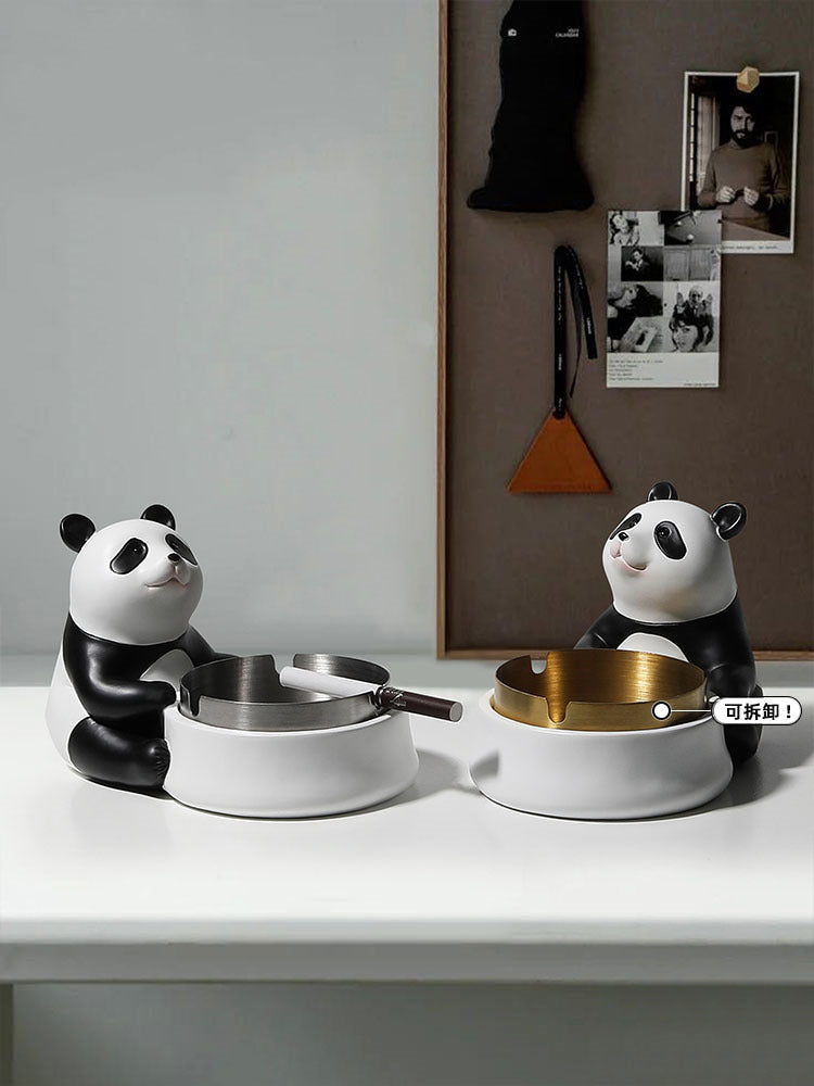 Adorable Panda Ashtray: Fun Gift Desktop Decoration