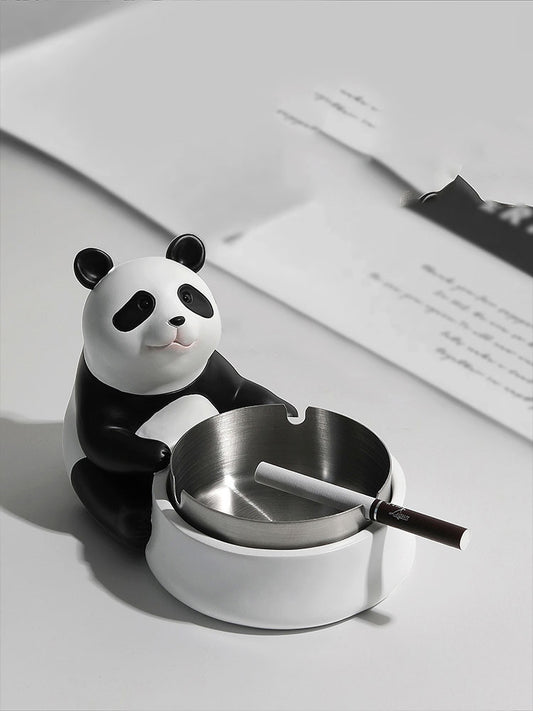 Adorable Panda Ashtray: Fun Gift Desktop Decoration