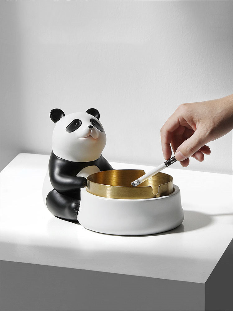 Adorable Panda Ashtray: Fun Gift Desktop Decoration