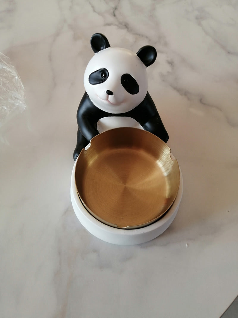 Adorable Panda Ashtray: Fun Gift Desktop Decoration