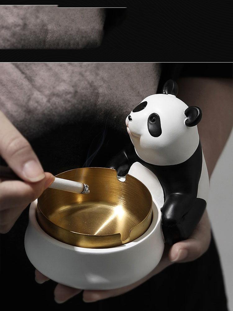 Adorable Panda Ashtray: Fun Gift Desktop Decoration