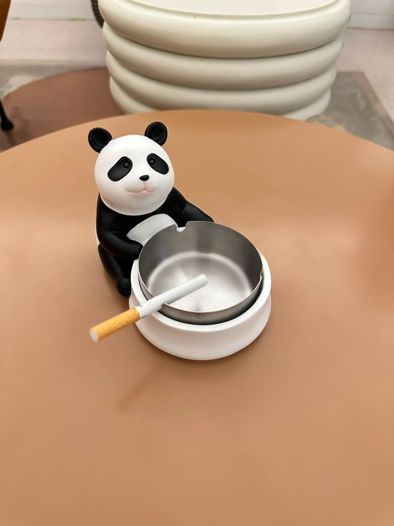 Adorable Panda Ashtray: Fun Gift Desktop Decoration