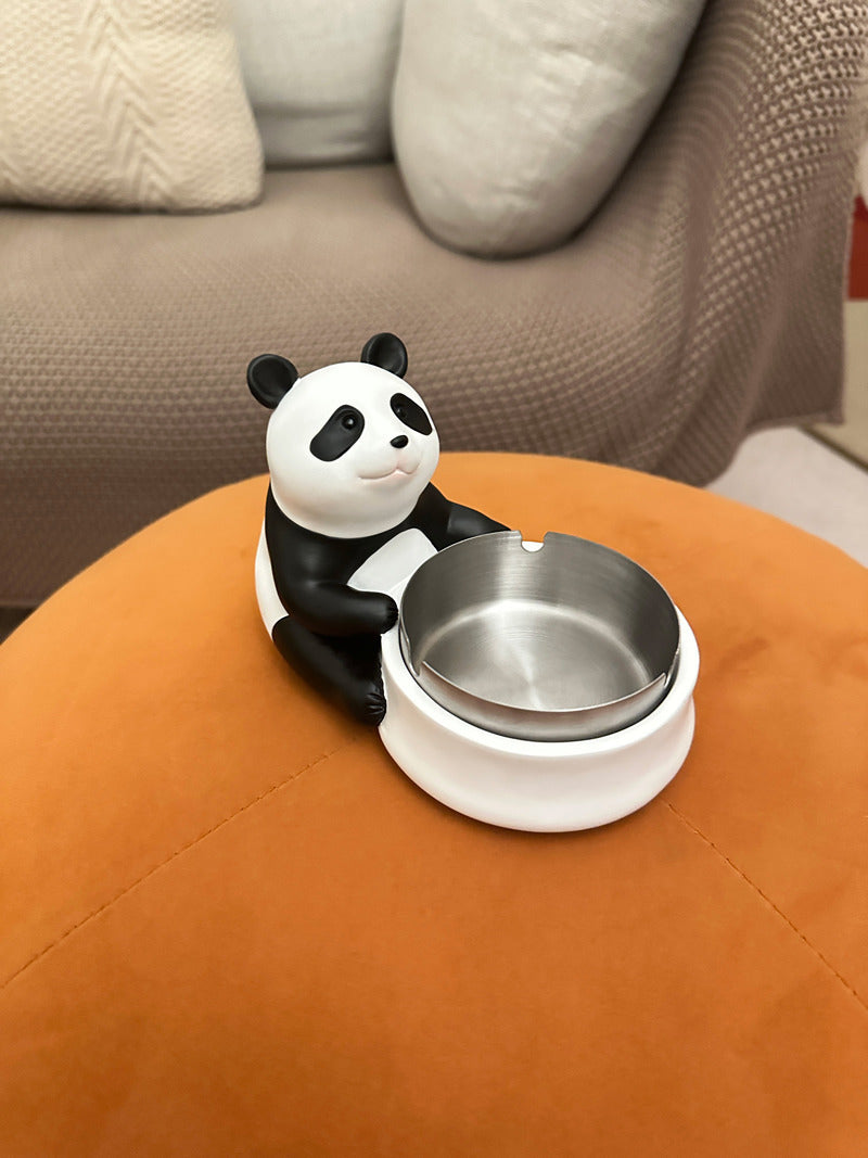 Adorable Panda Ashtray: Fun Gift Desktop Decoration