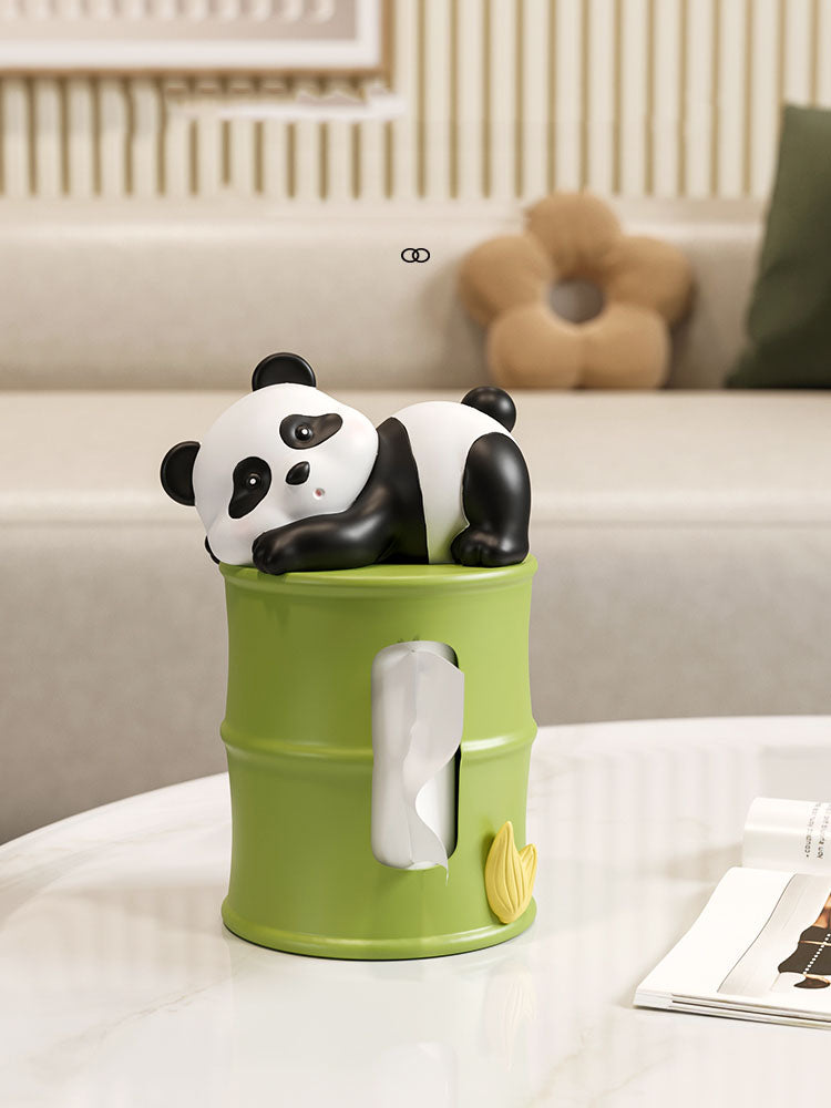 Small Fresh Literary Panda Tissue Box, Creative Home Decoration Gift