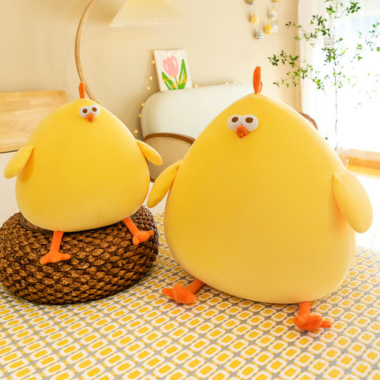 Soft Yellow Chicken Plush Pillow: Cozy Cute Home Accent,Creative Gift