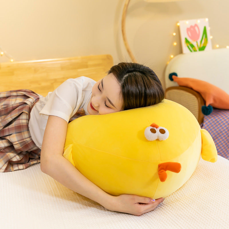 Soft Yellow Chicken Plush Pillow: Cozy Cute Home Accent,Creative Gift