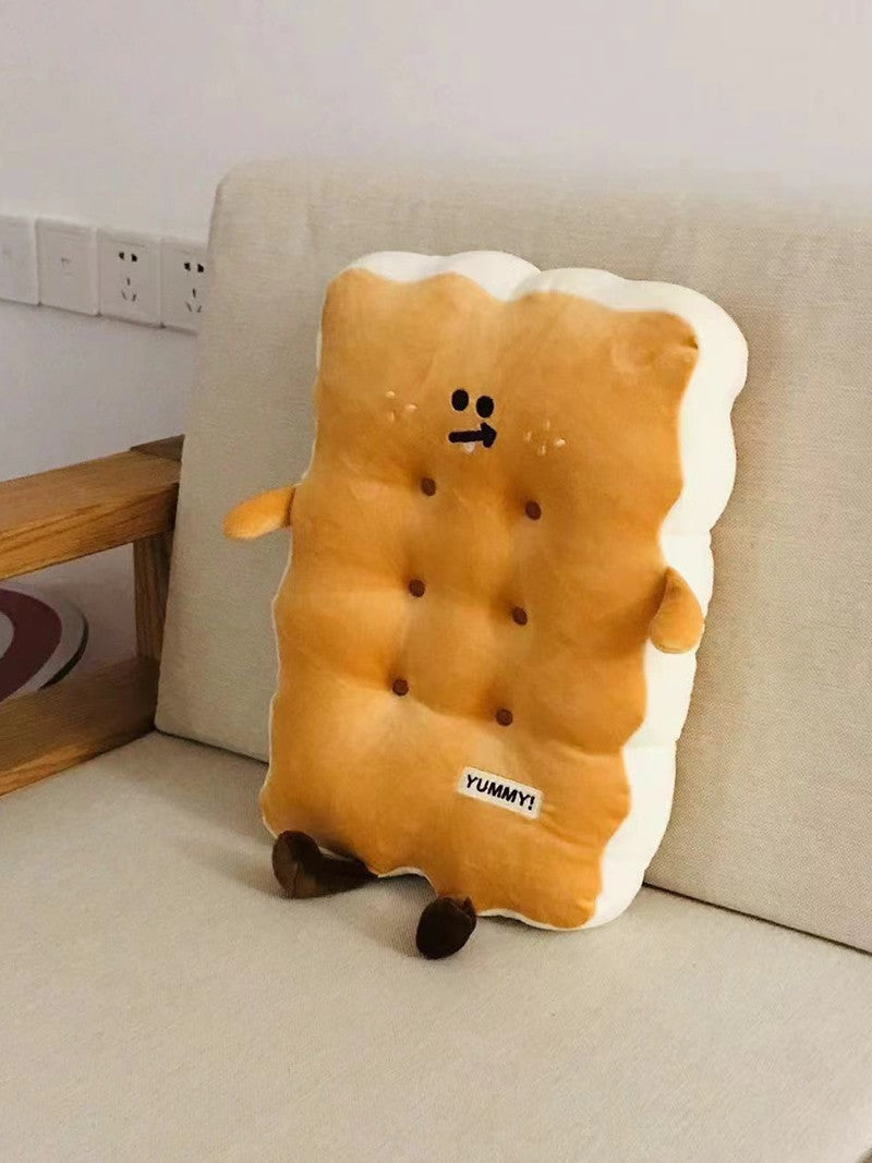 Square Cookie Plush Pillow: Soft and Cozy Decorative Cushion