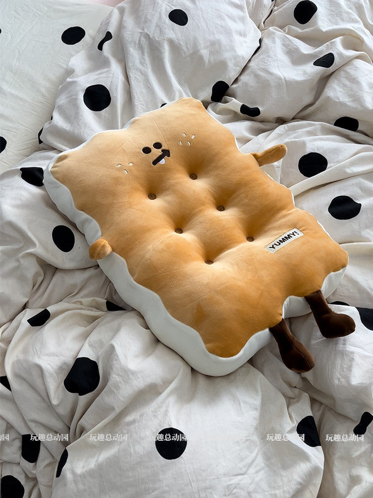 Square Cookie Plush Pillow: Soft and Cozy Decorative Cushion