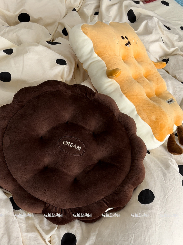 Square Cookie Plush Pillow: Soft and Cozy Decorative Cushion