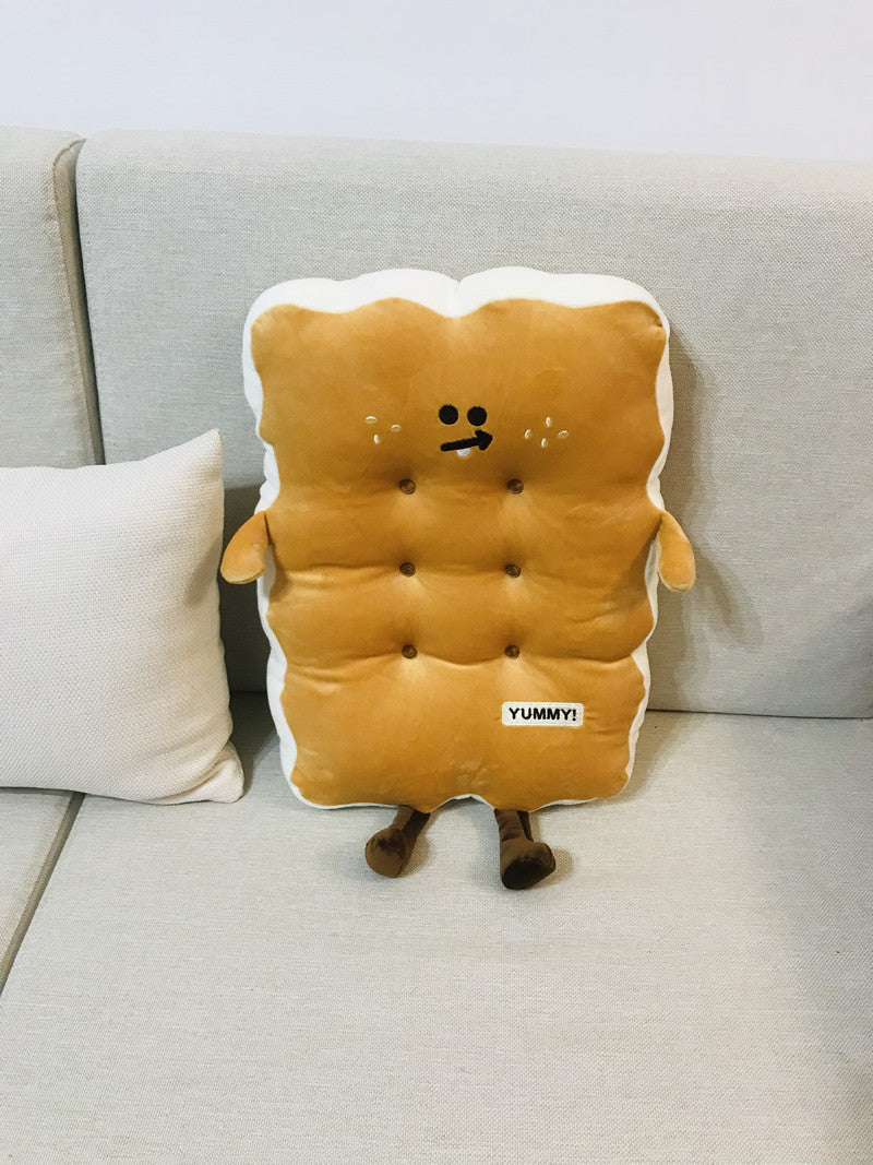 Square Cookie Plush Pillow: Soft and Cozy Decorative Cushion