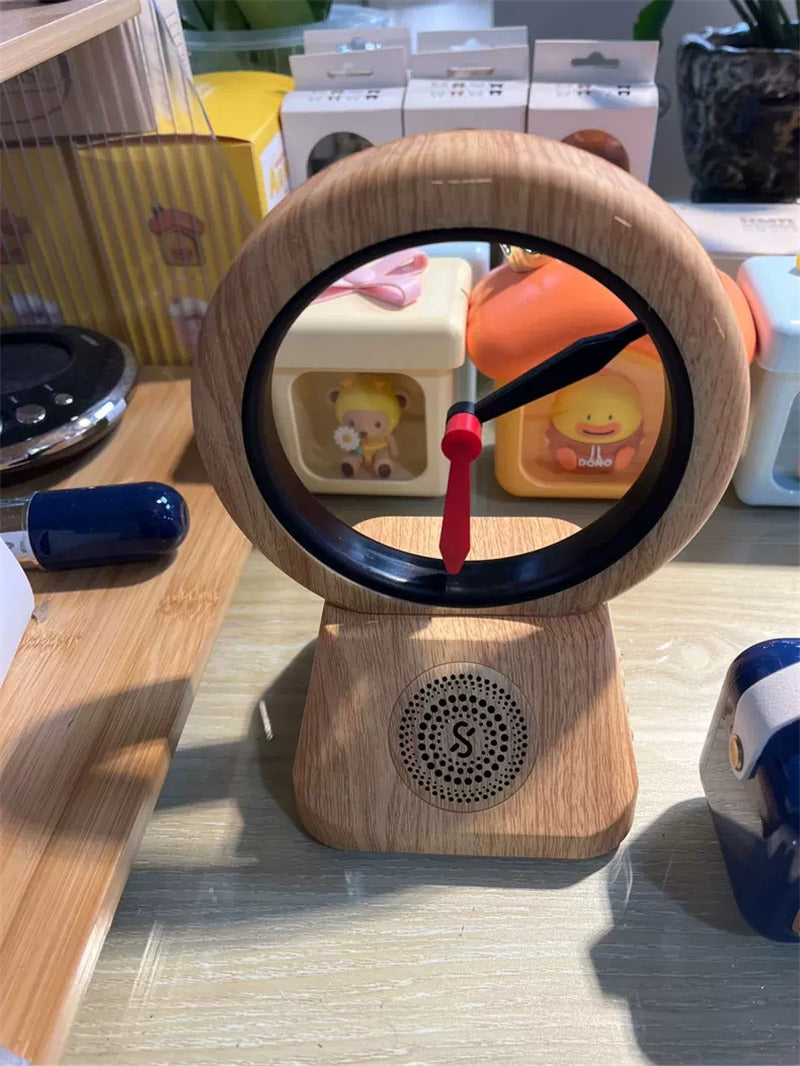 Hollow Clock That Runs Backwards, with  Bluetooth Speaker Function