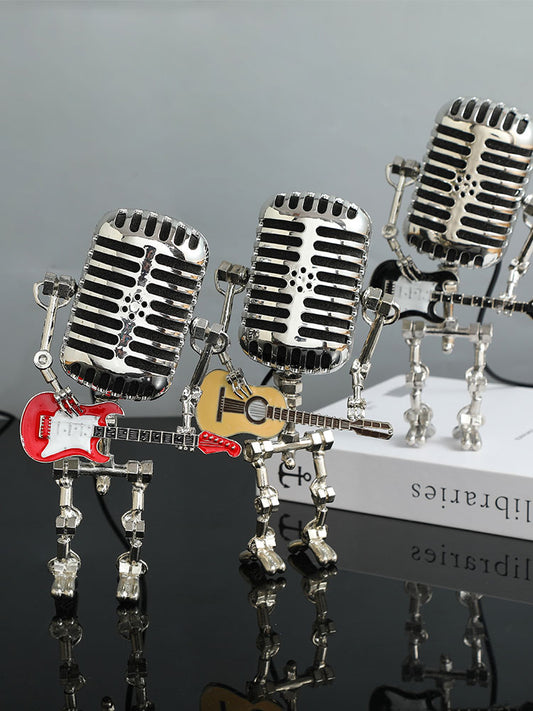 Unique Microphone-Shaped Rock Musician Small Ornaments