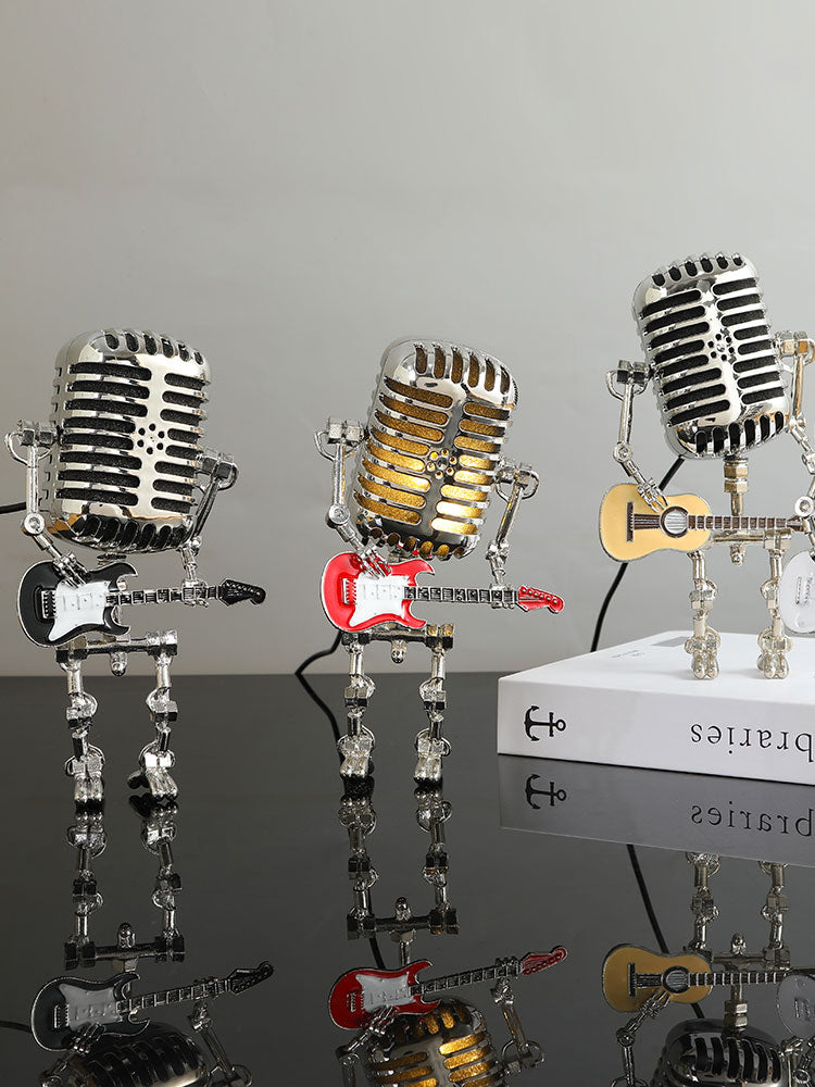 Unique Microphone-Shaped Rock Musician Small Ornaments