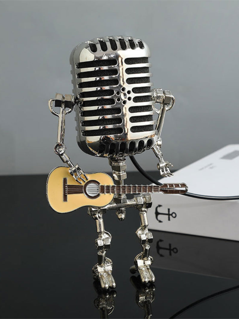 Unique Microphone-Shaped Rock Musician Small Ornaments