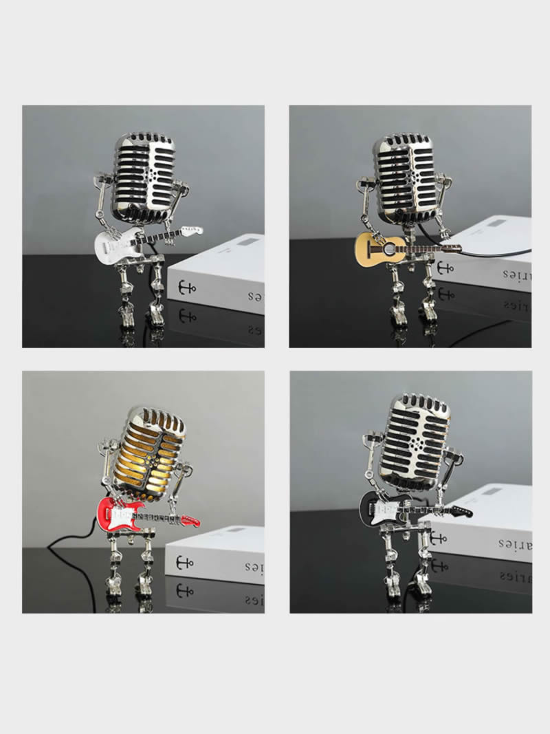 Unique Microphone-Shaped Rock Musician Small Ornaments