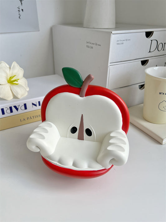 Unique Red Apple Sofa Shape Phone Stand, Desktop Small Ornaments