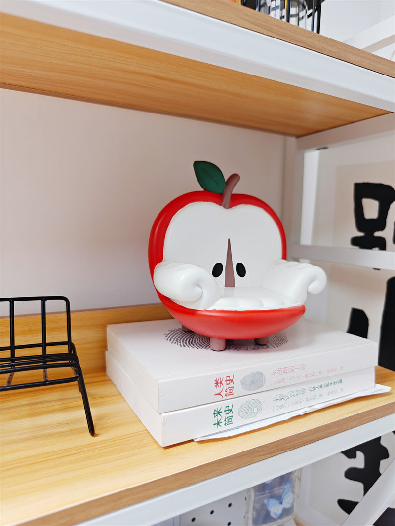 Unique Red Apple Sofa Shape Phone Stand, Desktop Small Ornaments