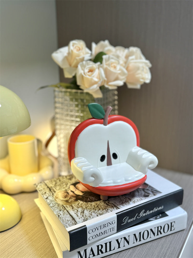 Unique Red Apple Sofa Shape Phone Stand, Desktop Small Ornaments