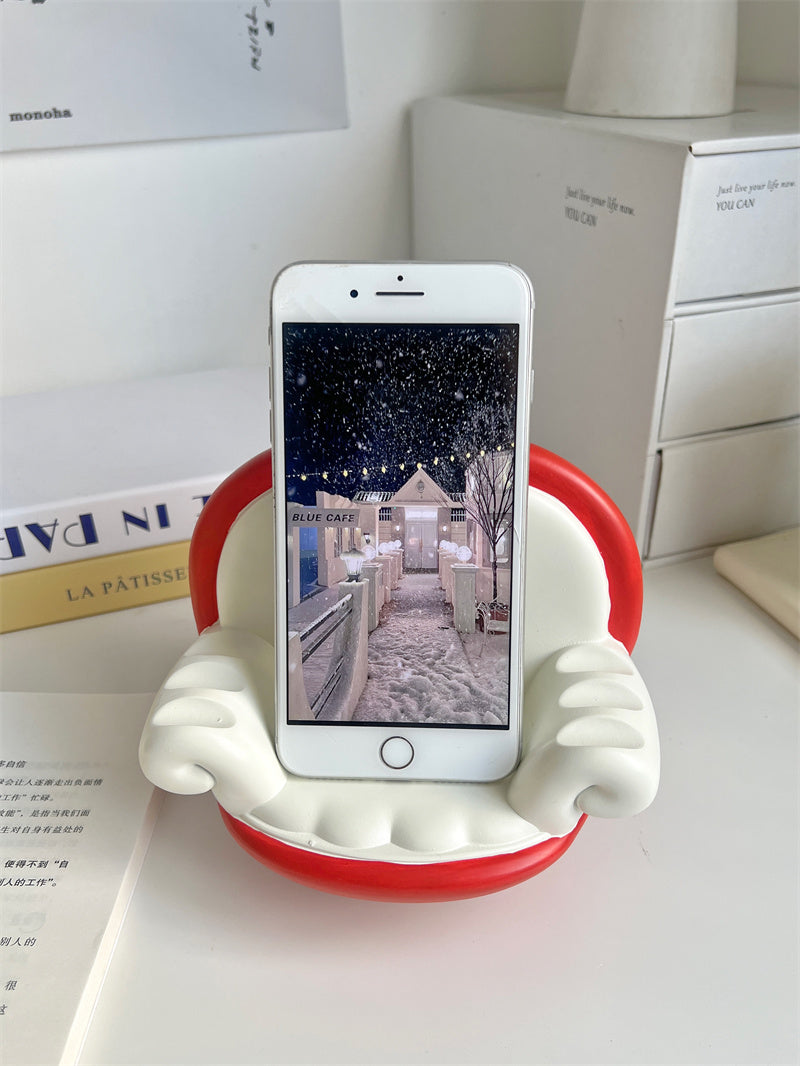 Unique Red Apple Sofa Shape Phone Stand, Desktop Small Ornaments