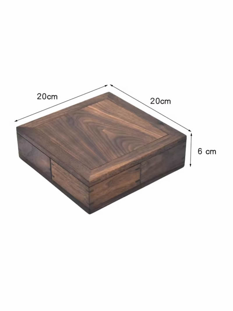 Unique rotating wooden hidden mechanism storage box, jewelry box,black walnut design