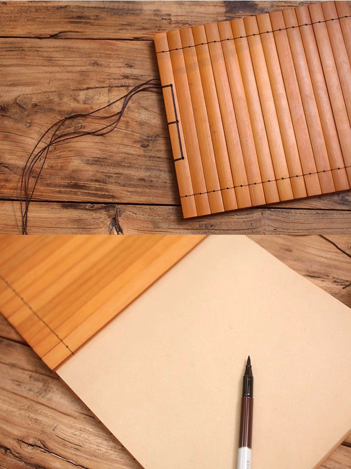 Vintage Bamboo Scroll Notebook - Unique Gift Ideas