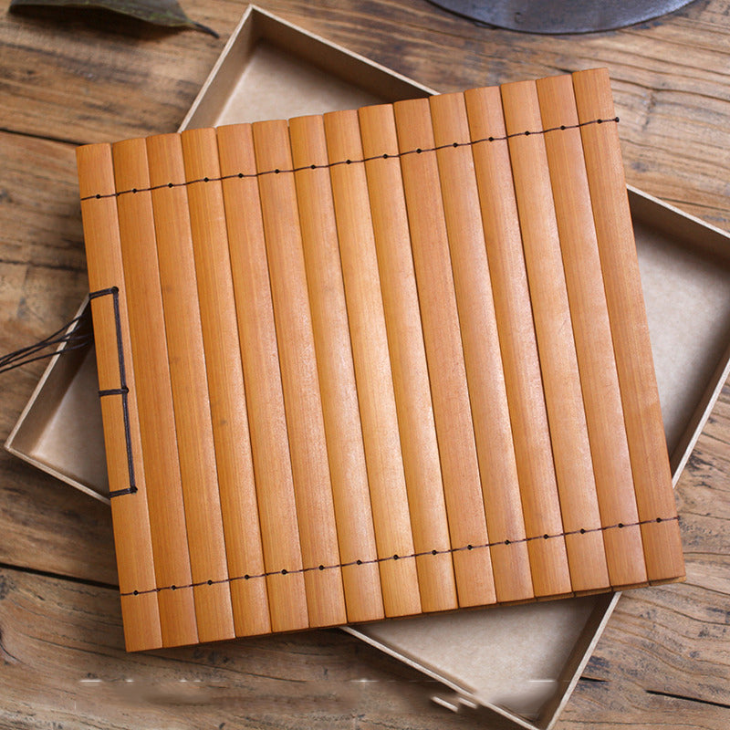 Vintage Bamboo Scroll Notebook - Unique Gift Ideas