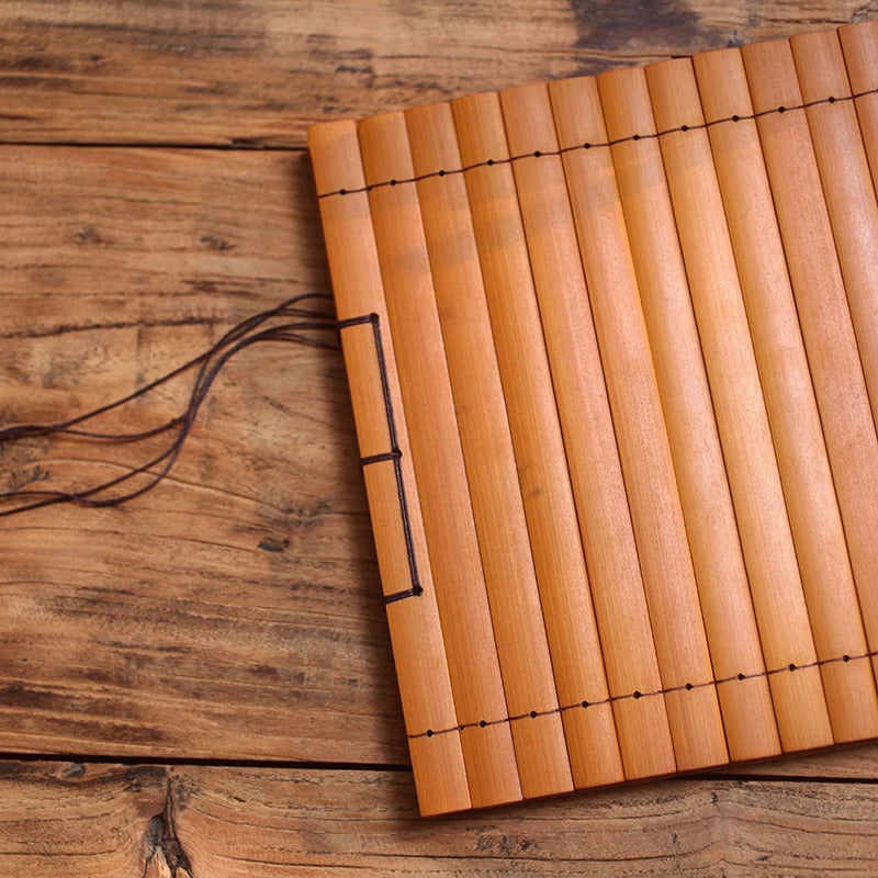 Vintage Bamboo Scroll Notebook - Unique Gift Ideas