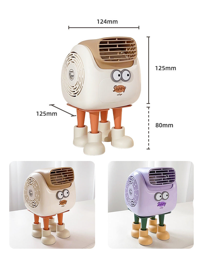 Whimsical Big-eyed Cartoon Doll USB Mini Fan