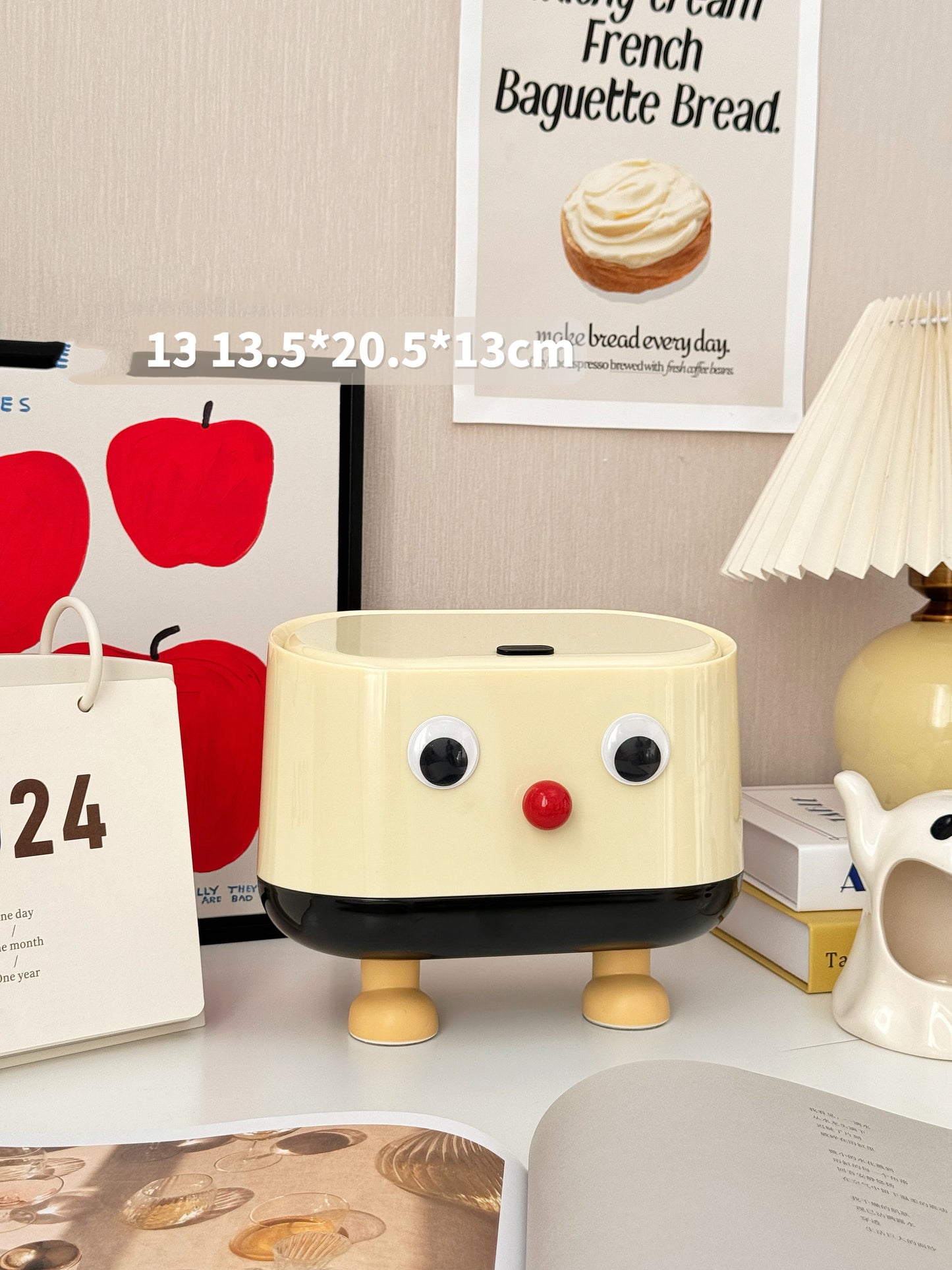 Whimsical Big-Eyed Desktop Trash Bin: Keep Your Space Clean with a Smile