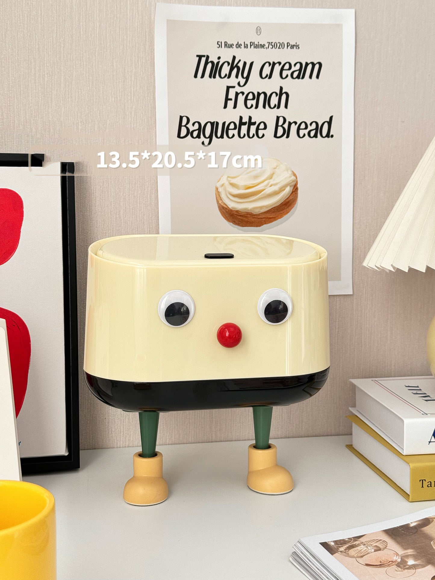 Whimsical Big-Eyed Desktop Trash Bin: Keep Your Space Clean with a Smile