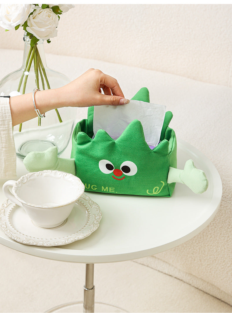 Whimsical Green Elf Cloth Tissue Box: Fun and Functional Decor