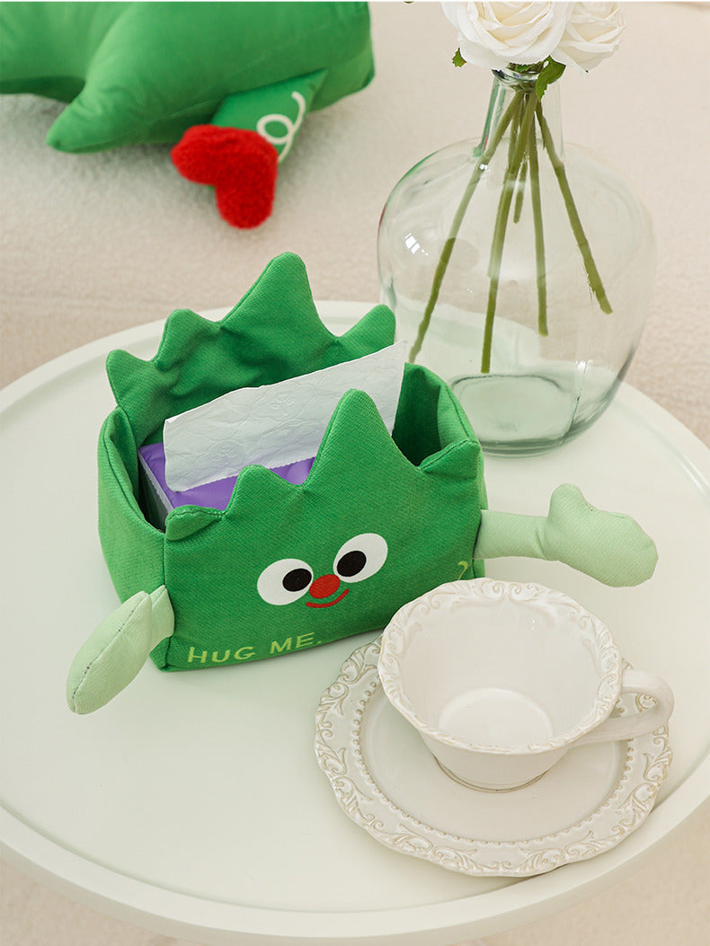 Whimsical Green Elf Cloth Tissue Box: Fun and Functional Decor