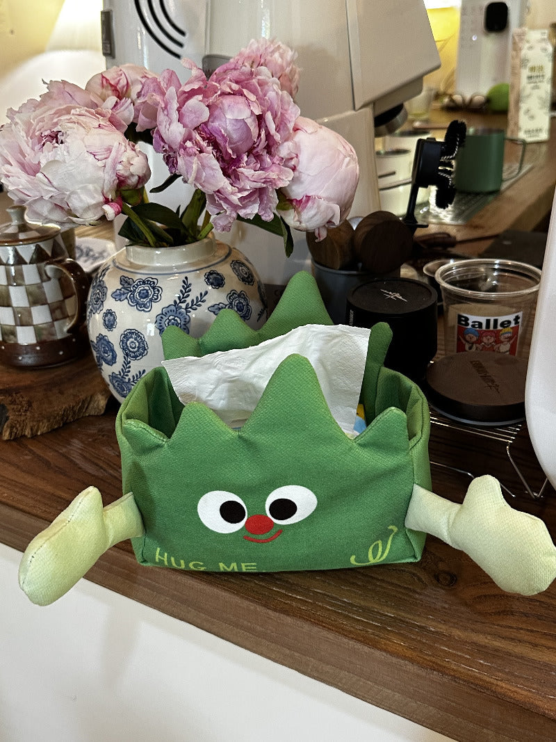 Whimsical Green Elf Cloth Tissue Box: Fun and Functional Decor