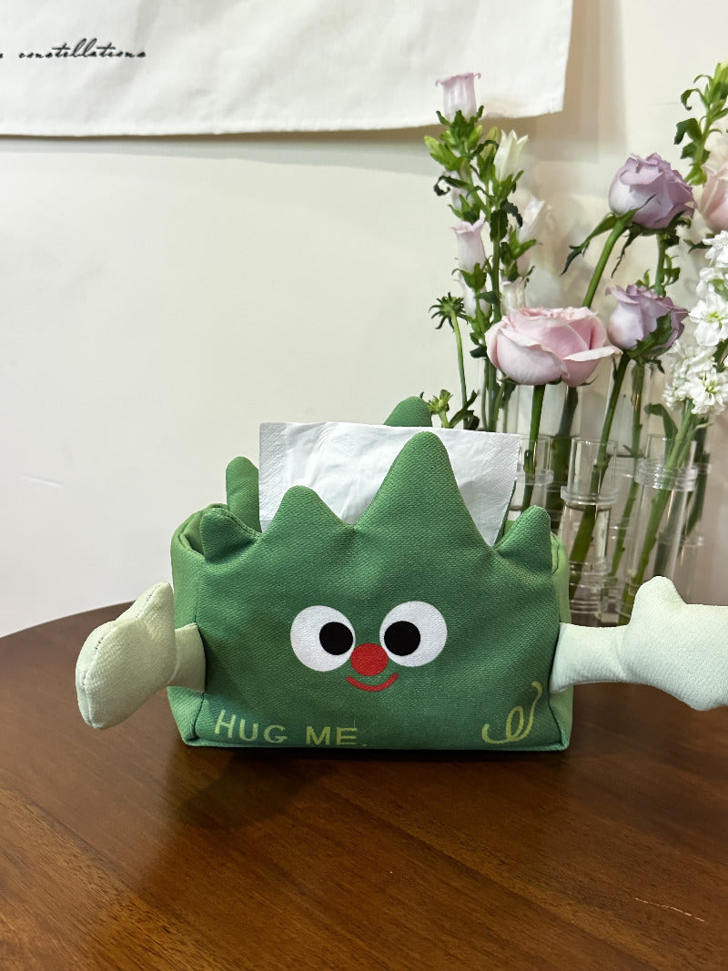 Whimsical Green Elf Cloth Tissue Box: Fun and Functional Decor