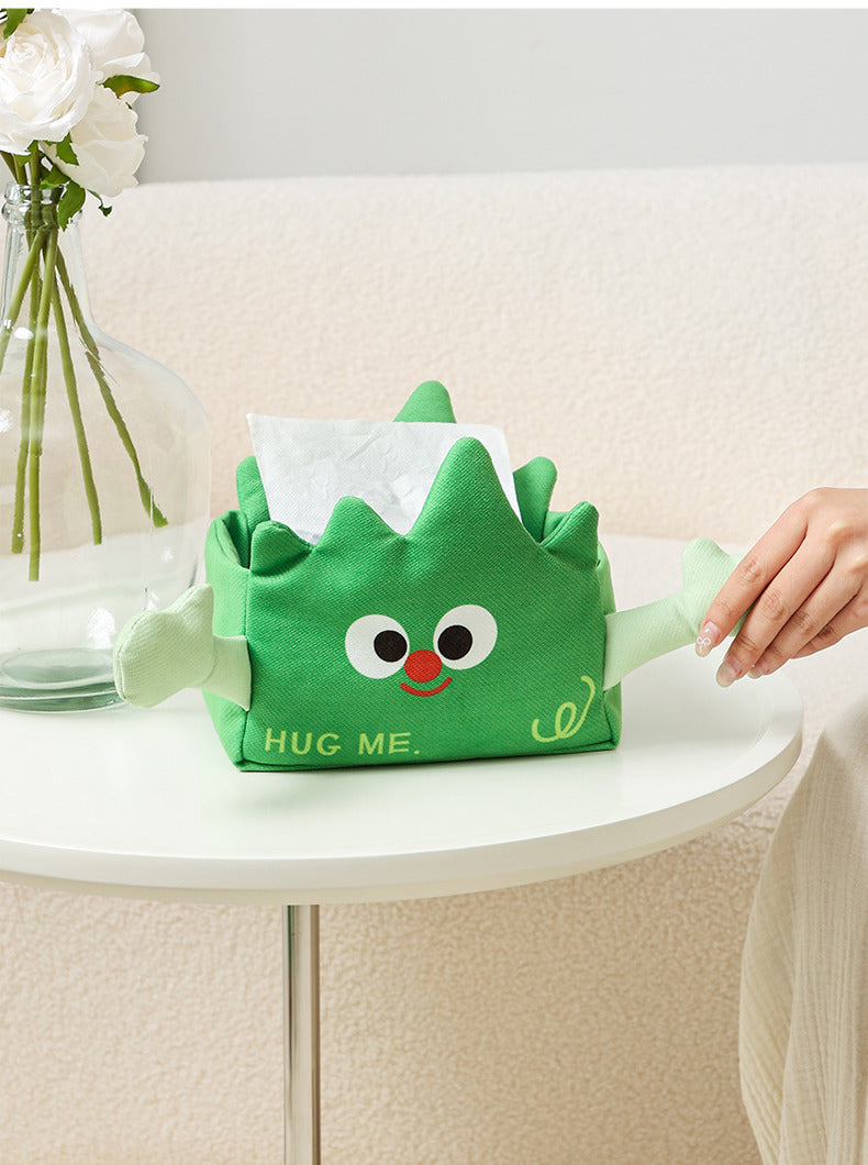 Whimsical Green Elf Cloth Tissue Box: Fun and Functional Decor