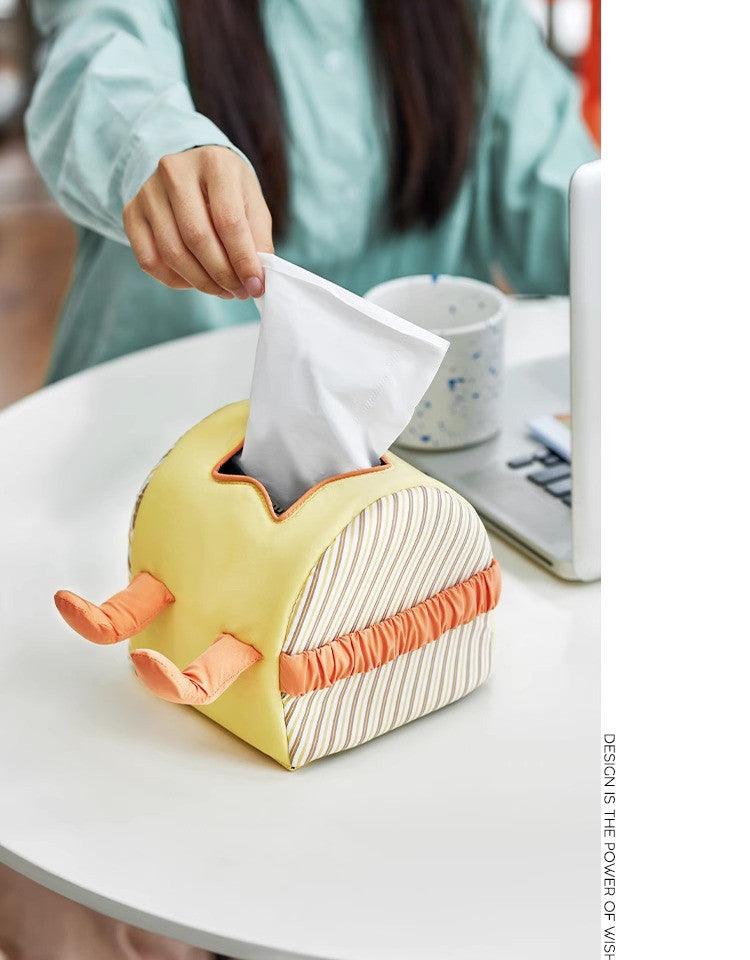 Whimsical Hand Gesture Fabric Tissue Holder: Unique and Playful