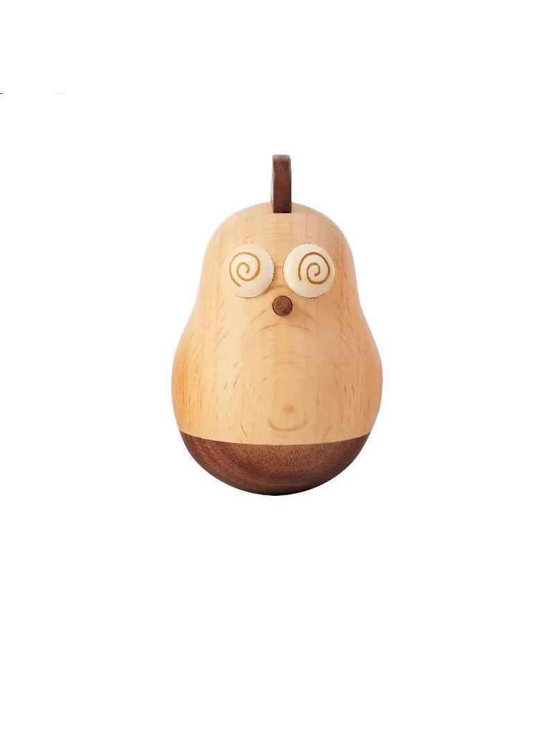 Whimsical Wooden Chicken Tumbler, Desktop Small Ornament Gift