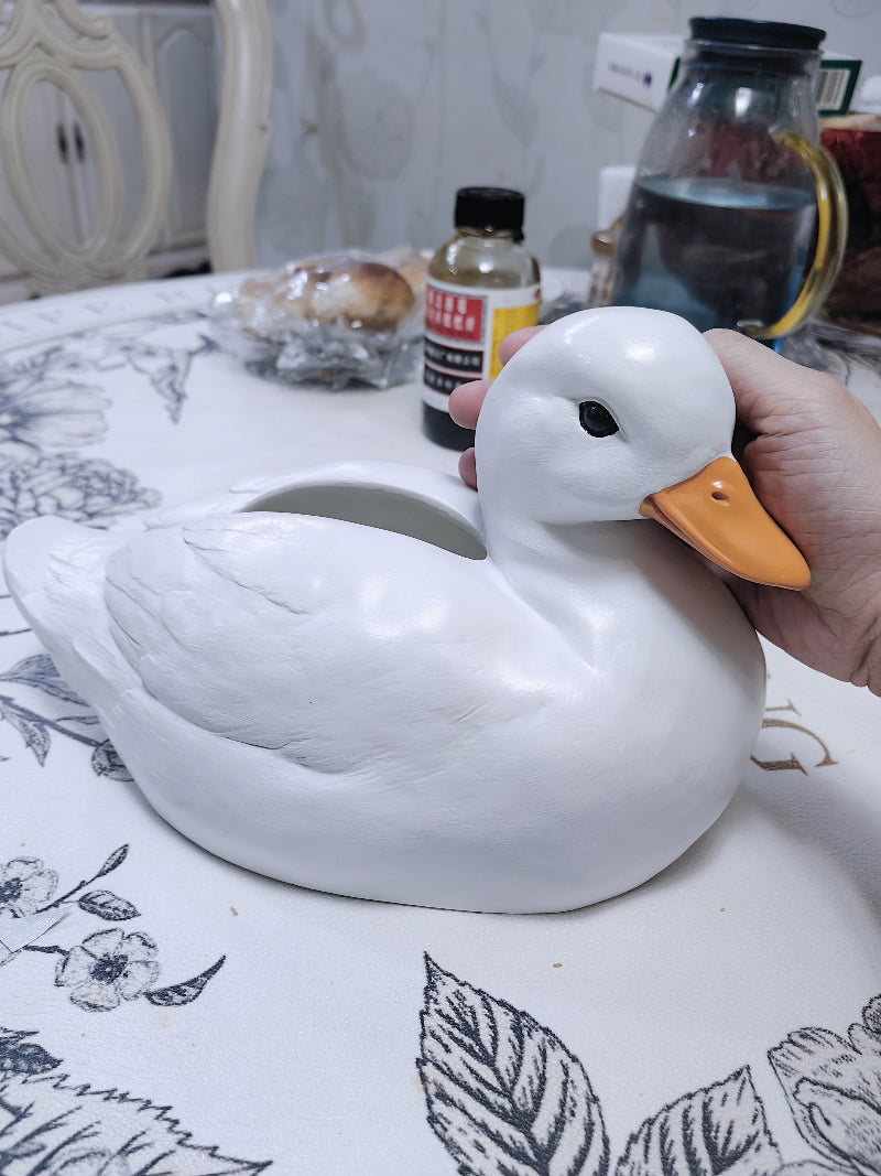 White Duck Tissue Box, Creative Home Decoration, Cole Duck Design