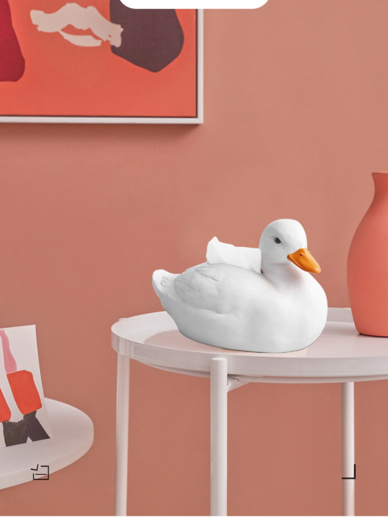 White Duck Tissue Box, Creative Home Decoration, Cole Duck Design