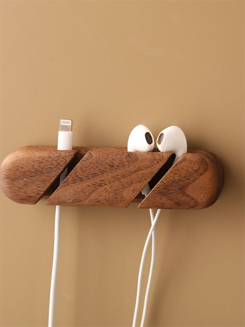 Wood Self Adhesive Cord Cable Cord Clip Holder