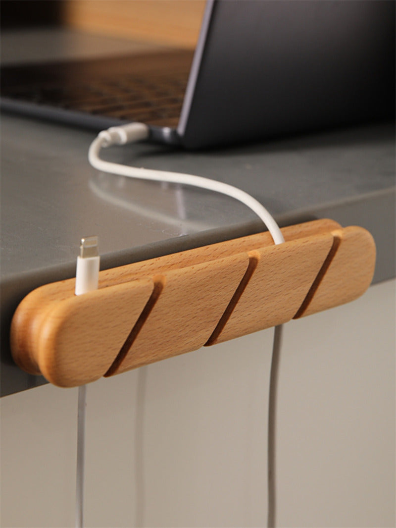 Wood Self Adhesive Cord Cable Cord Clip Holder