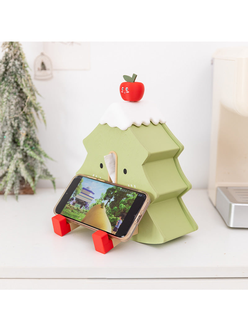 Wooden Cartoon Christmas Tree Tissue Holder, Phone Holder, Home Decoration