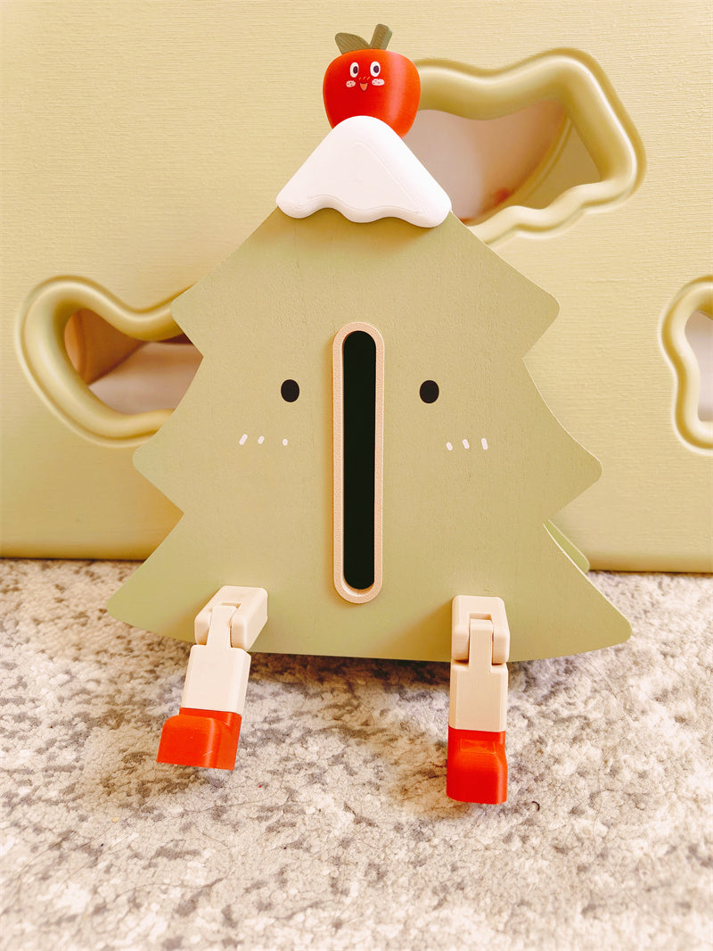 Wooden Cartoon Christmas Tree Tissue Holder, Phone Holder, Home Decoration