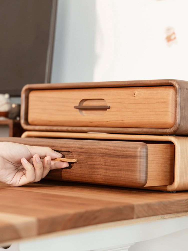 Wooden Drawer Storage Box For Office Desk,Organizer