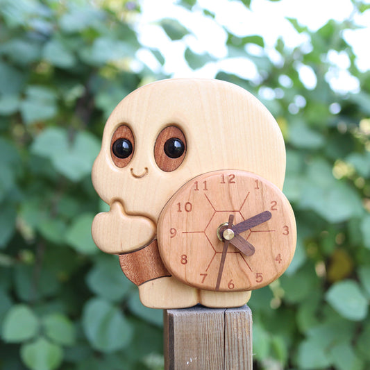 Wooden Turtle Table Clock, Home Office Desktop Decoration, Christmas Gift